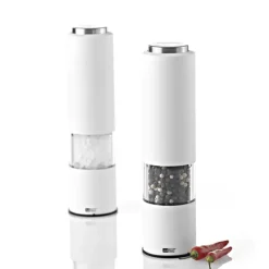 AdHoc Elektrische Pfeffer- oder Salzmühle Tropica Weiß- Küchenhelfer